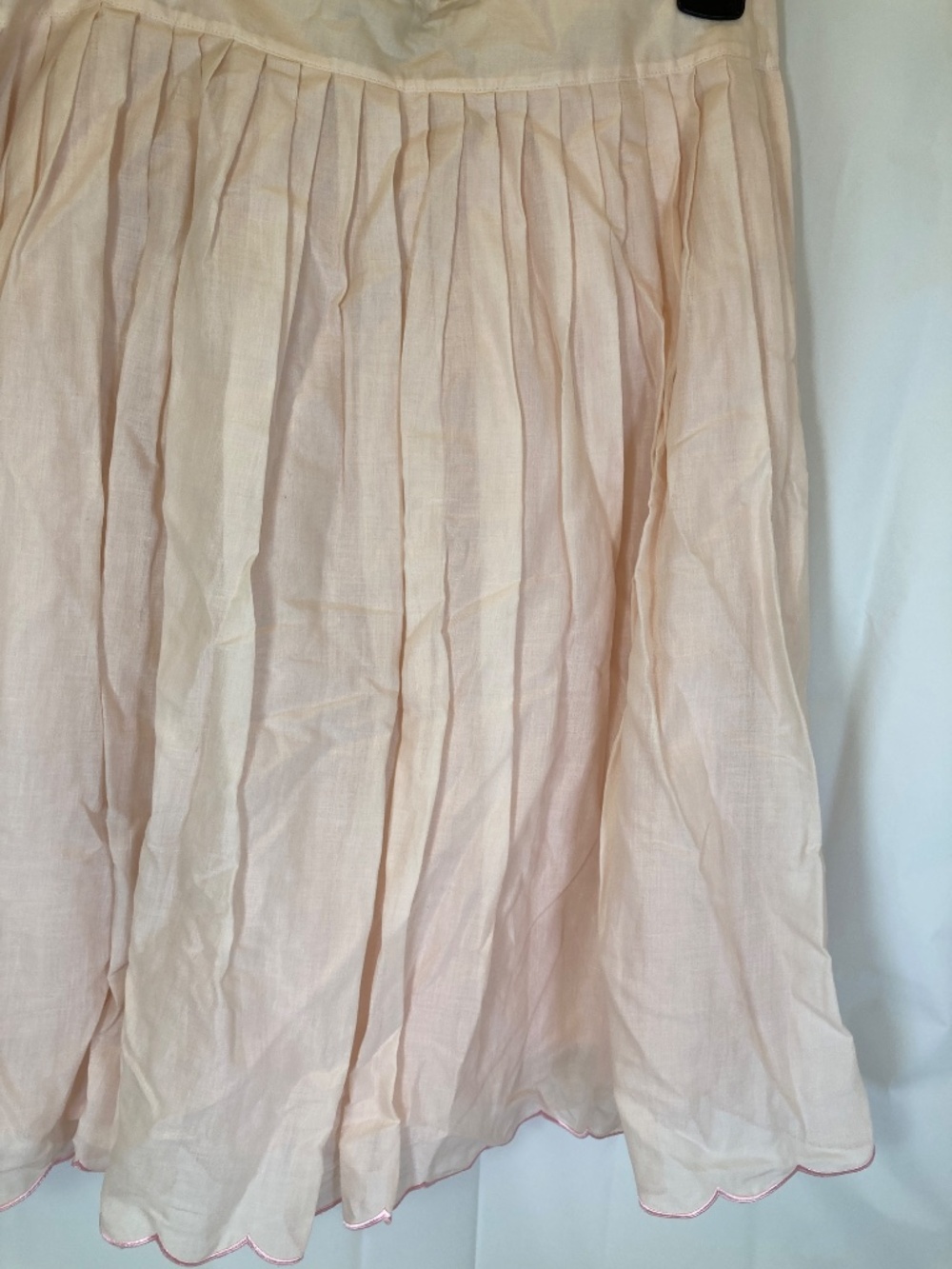 Banana Republic Skirt Sz 8 Pink Embroidered Floral Pleated Spring 2006 - Picture 14 of 15